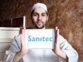 Sanitec sanitaryware manufacturer logo Royalty Free Stock Photo