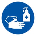 Sanitise Hands Symbol Sign, Vector Illustration, Isolate On White Background Label. EPS10