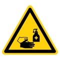 Sanitise Hands Symbol Sign, Vector Illustration, Isolate On White Background Label. EPS10