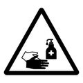 Sanitise Hands Symbol Sign, Vector Illustration, Isolate On White Background Label. EPS10