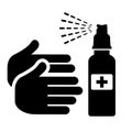 Sanitise your hands vector icon