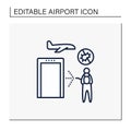 Sanitization airport line icon