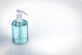 Sanitized gel in pump bottle