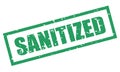 Sanitized green stamp Royalty Free Stock Photo