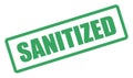 Sanitized rectangular stamp Royalty Free Stock Photo