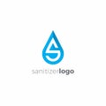 Sanitizer Logo. Letter S Water Logo Vector