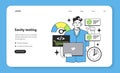 Sanity testing technique web banner or landing page. Software testing