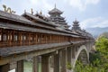 Sanjiang Wind and Rain Bridge,or roofed bridge Royalty Free Stock Photo