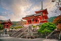 Sanjunoto pagoda and Kiyomizu-dera Temple in the autumn season, Kyoto Royalty Free Stock Photo