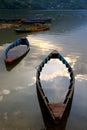 Sank into the evening sunset in pokhara