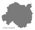 Sankt Ingbert city map with boroughs grey illustration silhouette shape Royalty Free Stock Photo