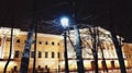 Sankt-Petersburg architecture building streetlight trees night outdoors city