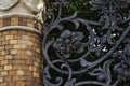 Sankt-Petersburg architecture details metal fence extured