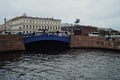 Sankt-Petersburg city river bridge water building transport car landscape