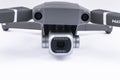Digital Hasselblad camera mounted on DJI Mavic 2 Pro drone. Front View on the drones gimbal and camera