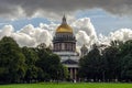 18.09 241. Sankt Petersburg. St. Isaac`s Cathedral from the Admiiralty Embankment. Royalty Free Stock Photo