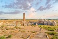 Sanliurfa, Turkey-September 12 2020: Ruins of the ancient city of Harran in mesopotamia The first islamic university. Ruins of