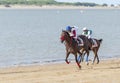 Sanlucar Beach Horse Races Royalty Free Stock Photo