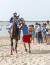Sanlucar Beach Horse Races Royalty Free Stock Photo