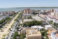 Sanlucar de Barrameda aereal view, Cadiz, Spain Royalty Free Stock Photo