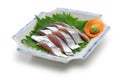 Sanma sashimi, japanese cuisine Royalty Free Stock Photo