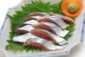 Sanma sashimi, japanese cuisine Royalty Free Stock Photo