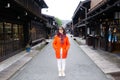 Sannomachi Street - Takayama`s Beautiful Old Town Storied Heritage Royalty Free Stock Photo