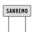 Sanremo City road sign
