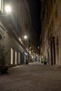 Sanremo street view in the night Royalty Free Stock Photo