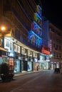 Sanremo street view in the night Royalty Free Stock Photo