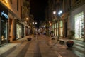 Sanremo street view in the night Royalty Free Stock Photo