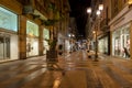 Sanremo street view in the night