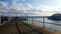 Sans Souci Park Wharf, is a famous fishing spot with a cloudy day, Sydney, Australia. Royalty Free Stock Photo