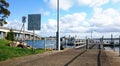 Sans Souci Park Wharf, is a famous fishing spot with a cloudy day, Sydney, Australia. Royalty Free Stock Photo