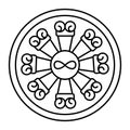 Sansara line icon. esoteric and occult sign Royalty Free Stock Photo