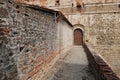 Entrance gate of medieval castle Castello Mediceo Royalty Free Stock Photo