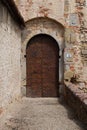 Entrance gate of medieval castle Castello Mediceo Royalty Free Stock Photo