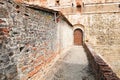 Sansepolcro, Italy. Entrance gate of medieval castle Castello Mediceo Royalty Free Stock Photo