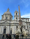 Sant Agnes Church and the obelisk on Piazza Navona, Rome