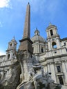 Sant Agnes Church and the obelisk on Piazza Navona, Rome
