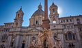 Sant`Agnese in Agone in Piazza Navona Rome Italy Royalty Free Stock Photo