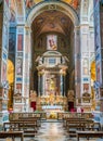 Main altar in the Church of Sant`Agostino in Rome, Italy. Royalty Free Stock Photo