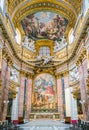 The apse in the Basilica of the Santi Ambrogio e Carlo al Corso, in Rome, Italy.