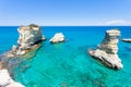 Sant Andrea, Apulia - Relaxing at the beach of the famous cliffs