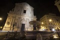 Sant'Andrea della Valle basilica church in Rome, Italy. Night