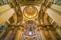 Dome in the Basilica of Sant`Andrea della Valle. Rome, Italy. Royalty Free Stock Photo