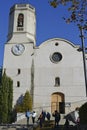 Sant Andreu de Vallgorguina church in the Valles Oriental region province of Barcelona, Catalonia, Spain Royalty Free Stock Photo