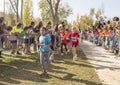 SANT CUGAT DEL VALLES, SPAIN - NOVEMBER 08: Traditional cross for children, which took place in Sant Cugat del Valles, Spain on N