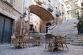 Sant Domenec Stairs in Girona Royalty Free Stock Photo
