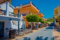 SANT ELM, MALLORCA, SPAIN - AUGUST 18 2017: Sant Elm City, quaint shopping street in the small town of San Telmo